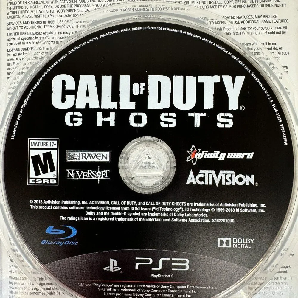 PS3 Call of Duty Black Ops and Call of Duty Ghosts Bundle